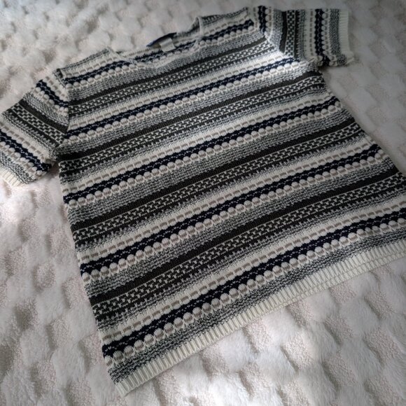 Vintage striped crochet tee - Picture 2 of 9